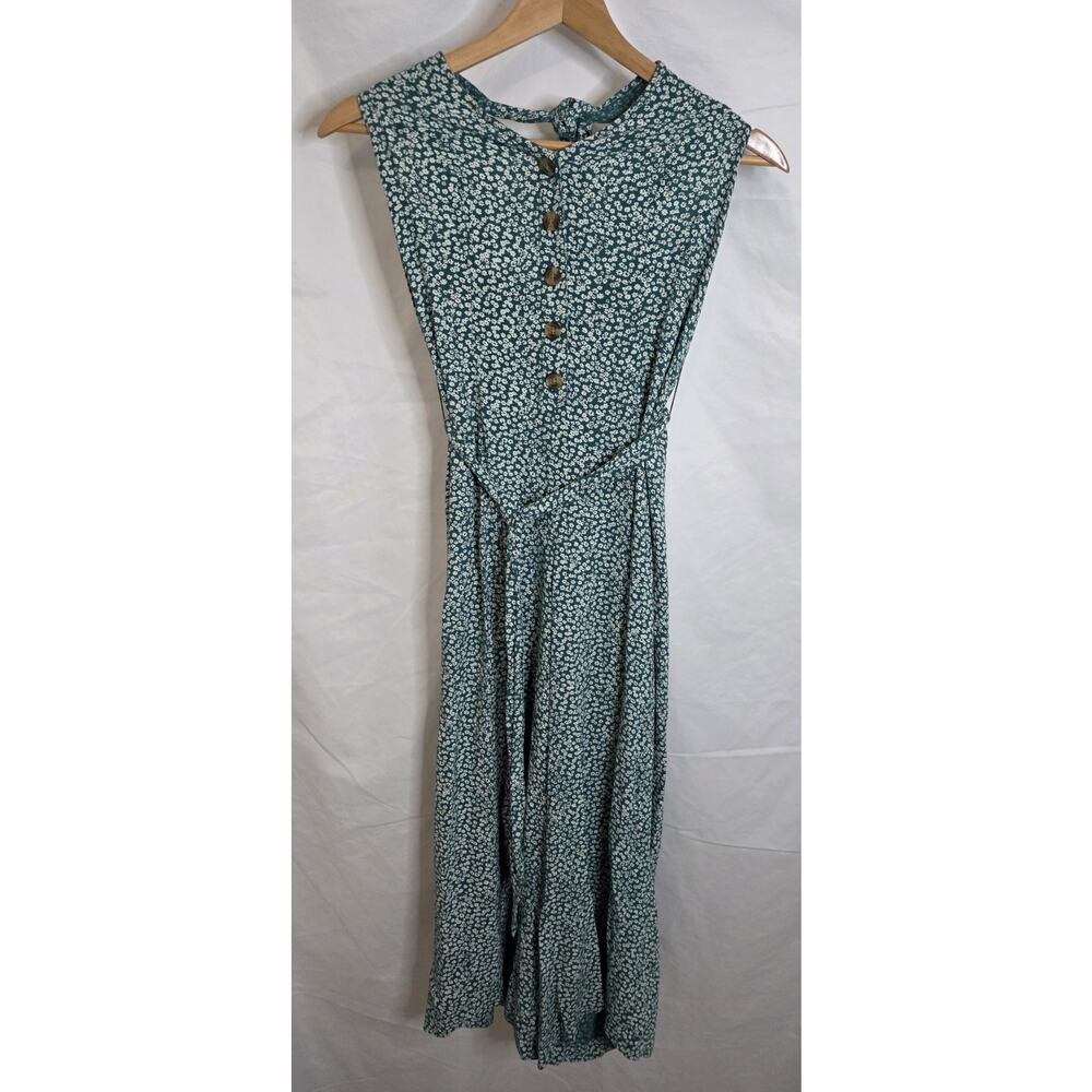 American Eagle Ditsy Floral Print Halter Belted Jumpsuit Size XS